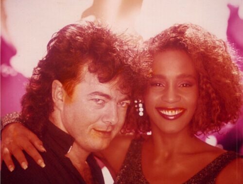 Director Brian Grant with Whitney Houston on the set of the "How Will I Know" video