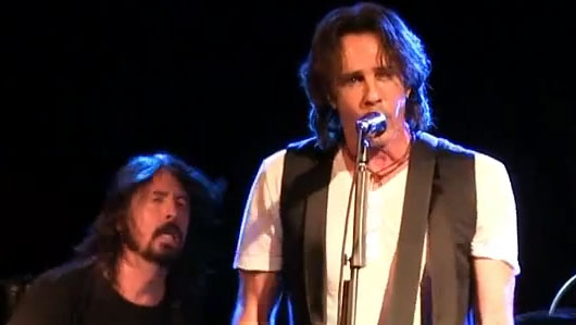 Dave Grohl and Rick Springfield onstage at Park City, Utah